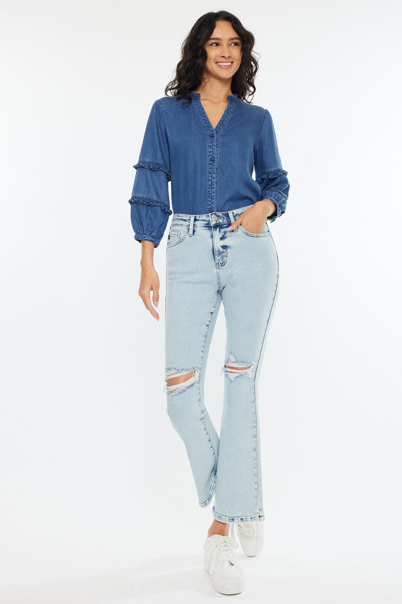 Women's High Rise Bootcut Jeans - Benny