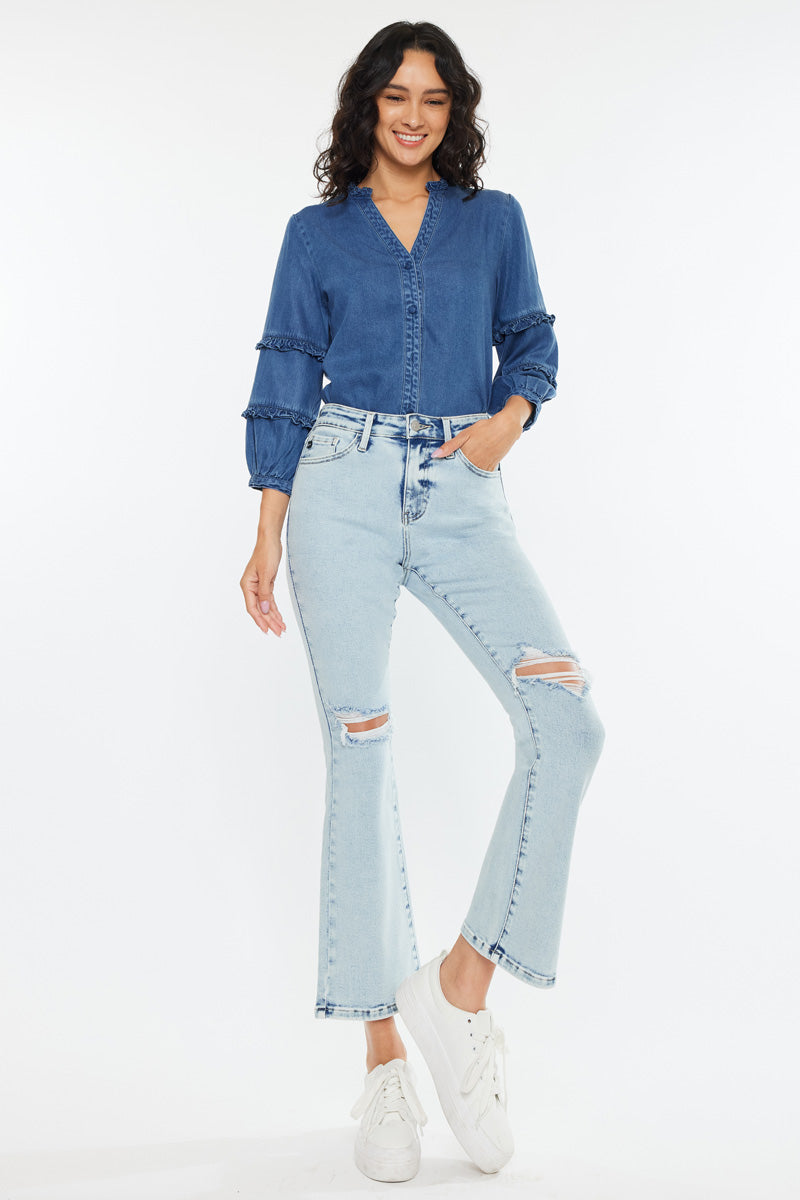 Women's High Rise Bootcut Jeans - Benny