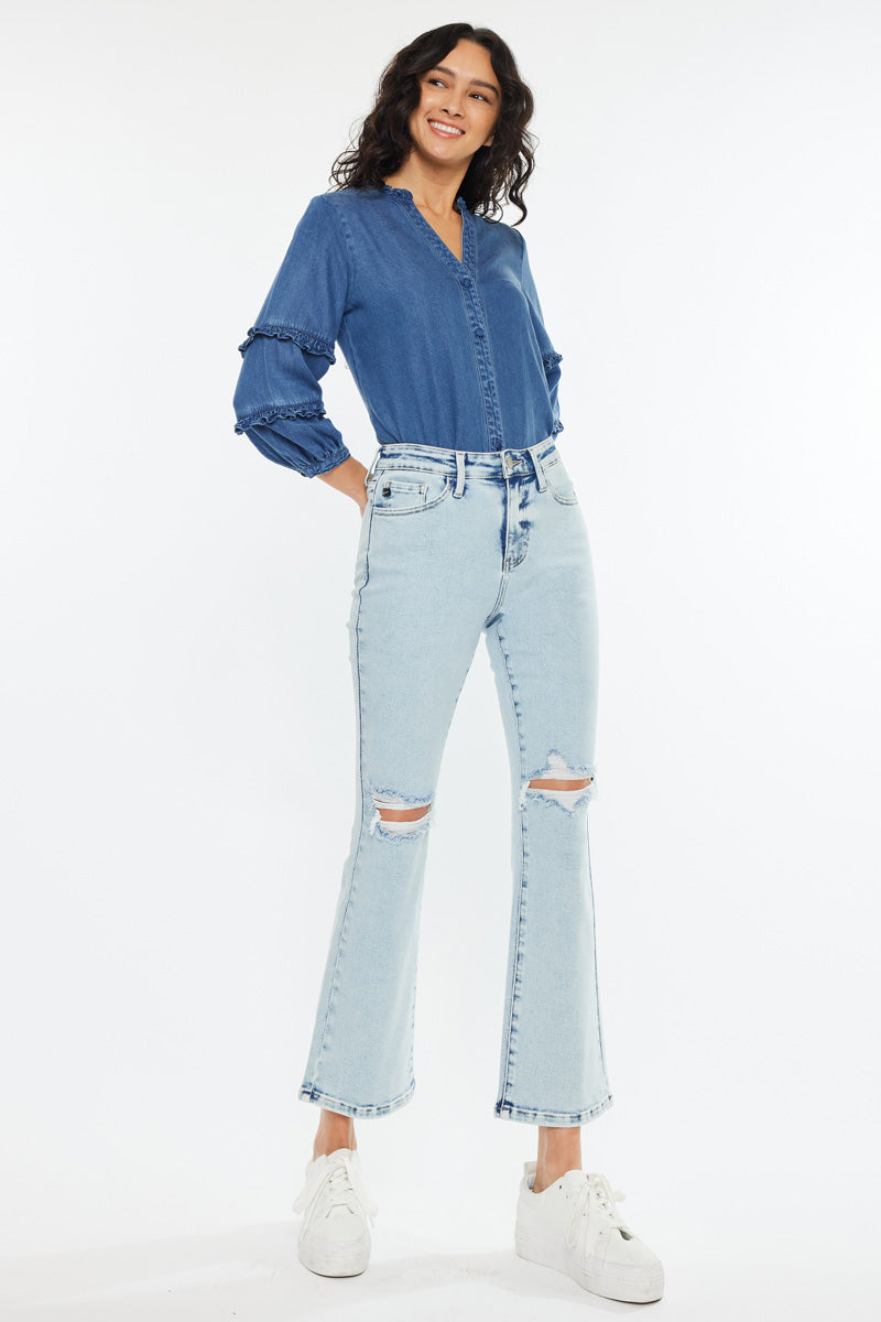 Women's High Rise Bootcut Jeans - Benny