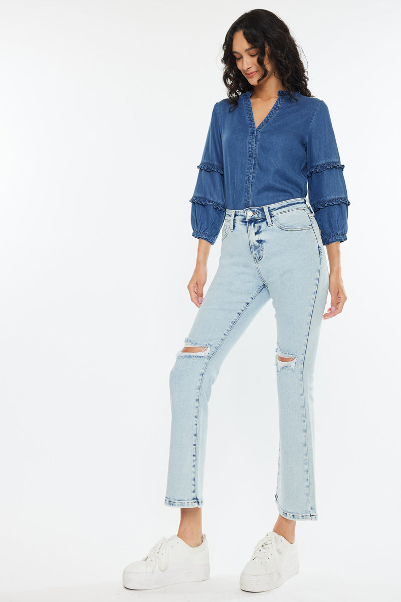 Women's High Rise Bootcut Jeans - Benny