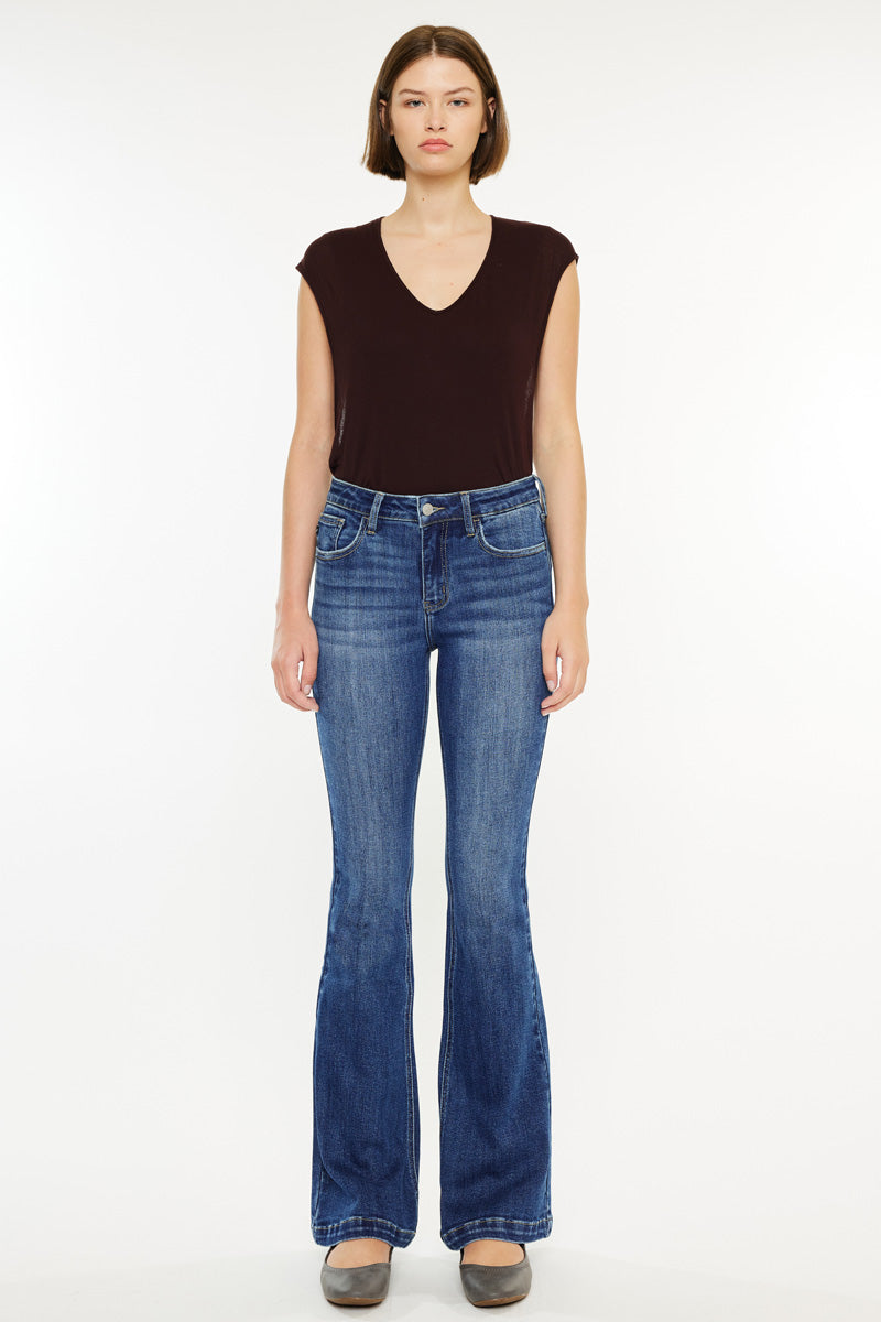Women's Mid Rise Flare Jeans - Annie