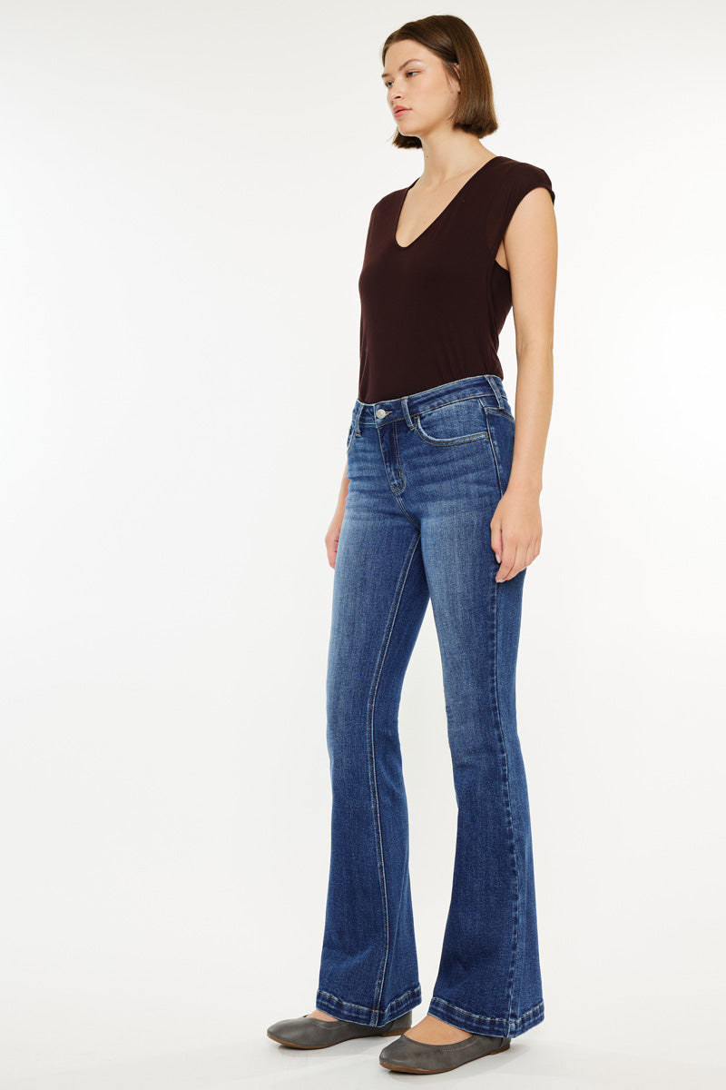 Women's Mid Rise Flare Jeans - Annie