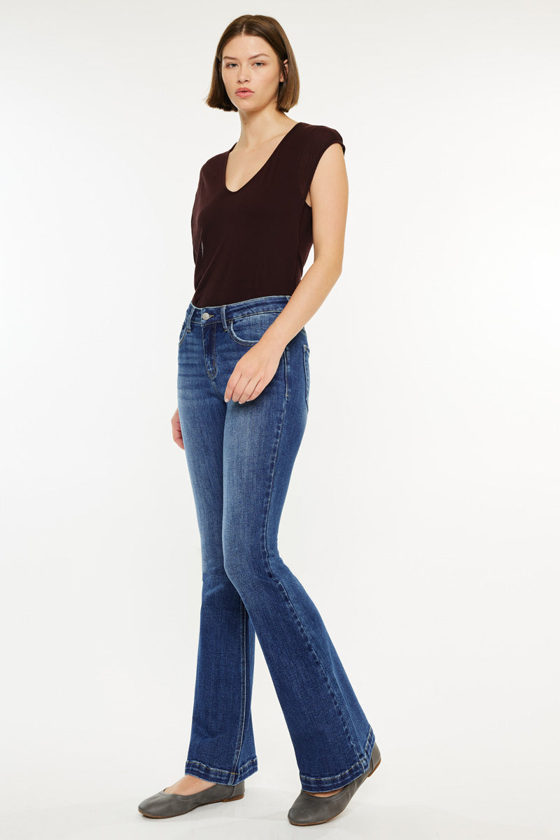 Women's Mid Rise Flare Jeans - Annie