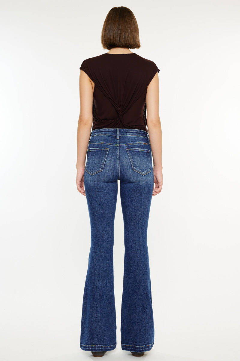 Women's Mid Rise Flare Jeans - Annie