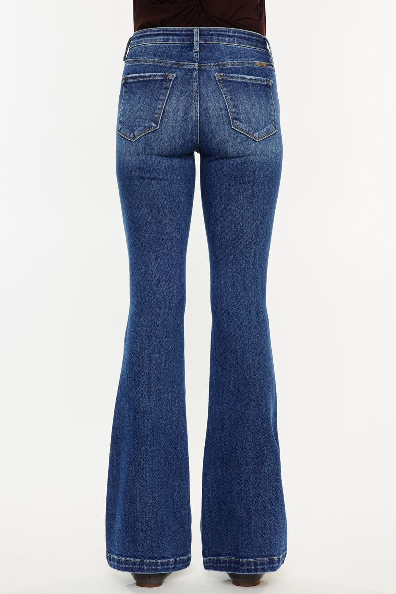 Women's Mid Rise Flare Jeans - Annie