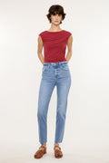 Women's High Rise Straight Jeans - Ariana