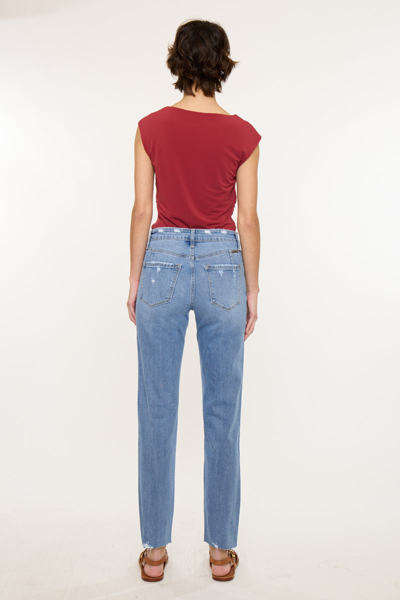 Women's High Rise Straight Jeans - Ariana