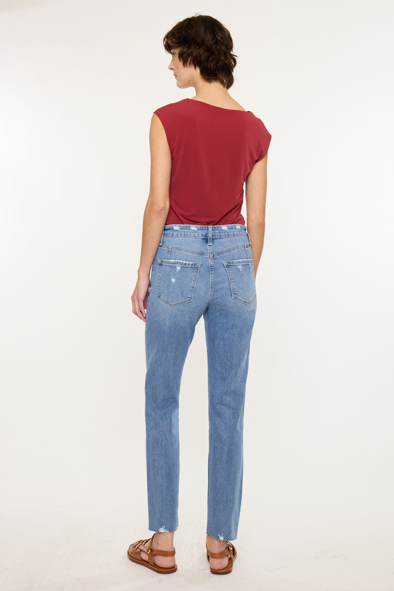 Women's High Rise Straight Jeans - Ariana