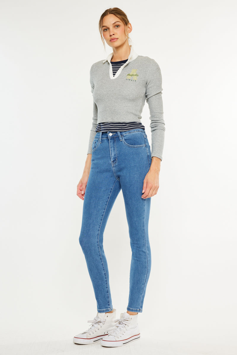Women's High Rise Ankle Skinny Jeans - Bev
