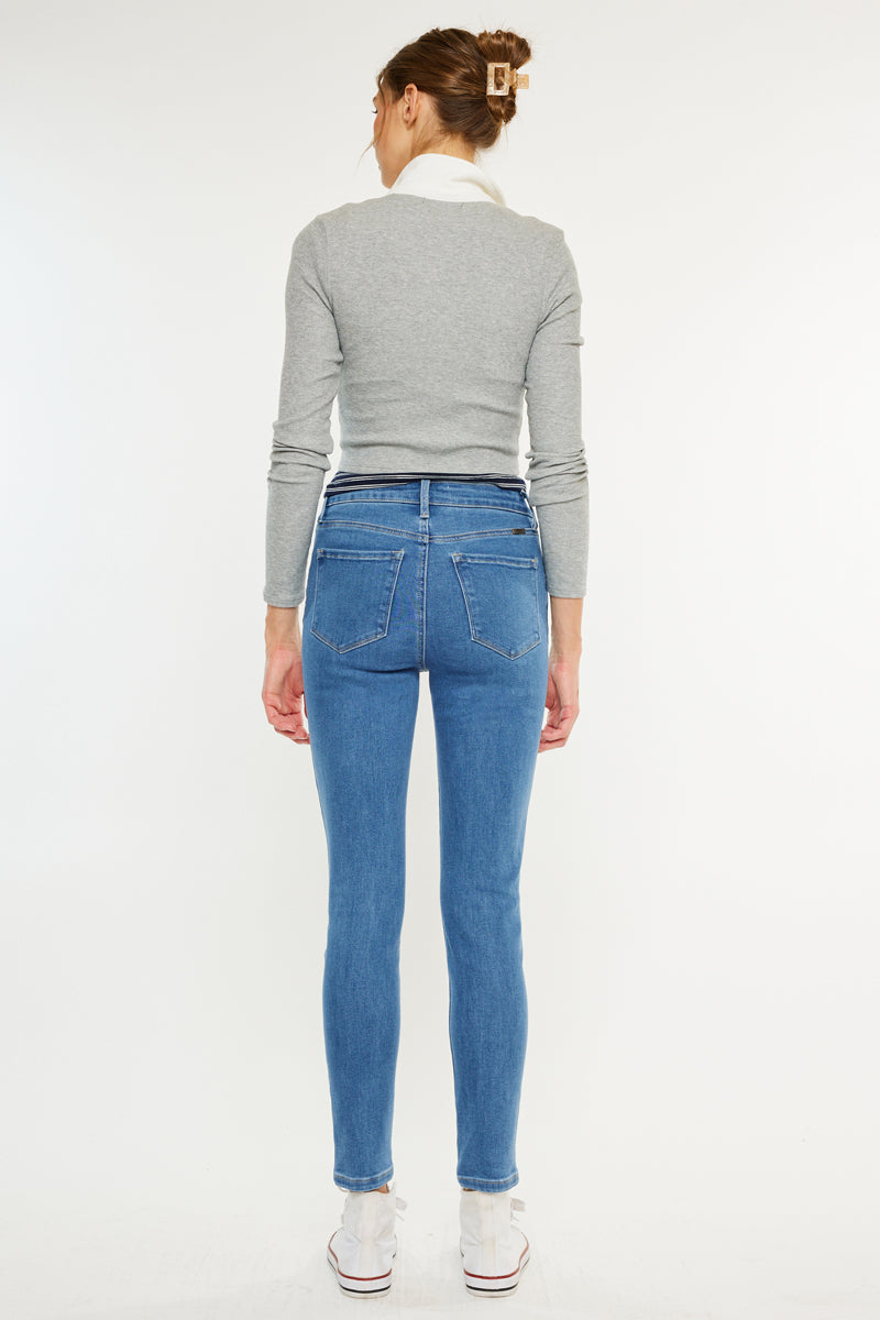 Women's High Rise Ankle Skinny Jeans - Bev