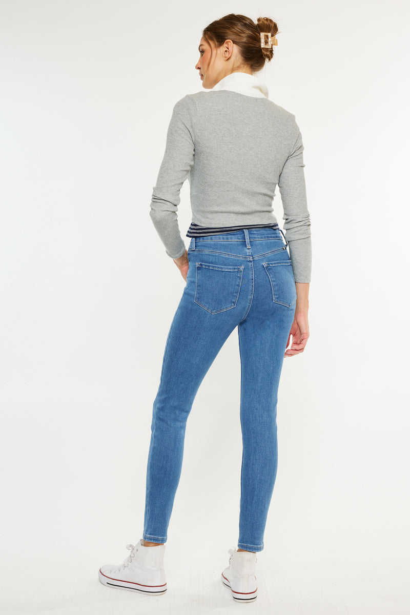 Women's High Rise Ankle Skinny Jeans - Bev