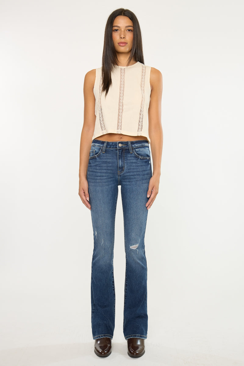 Women's High Rise Skinny Bootcut Jeans - Brooklyn