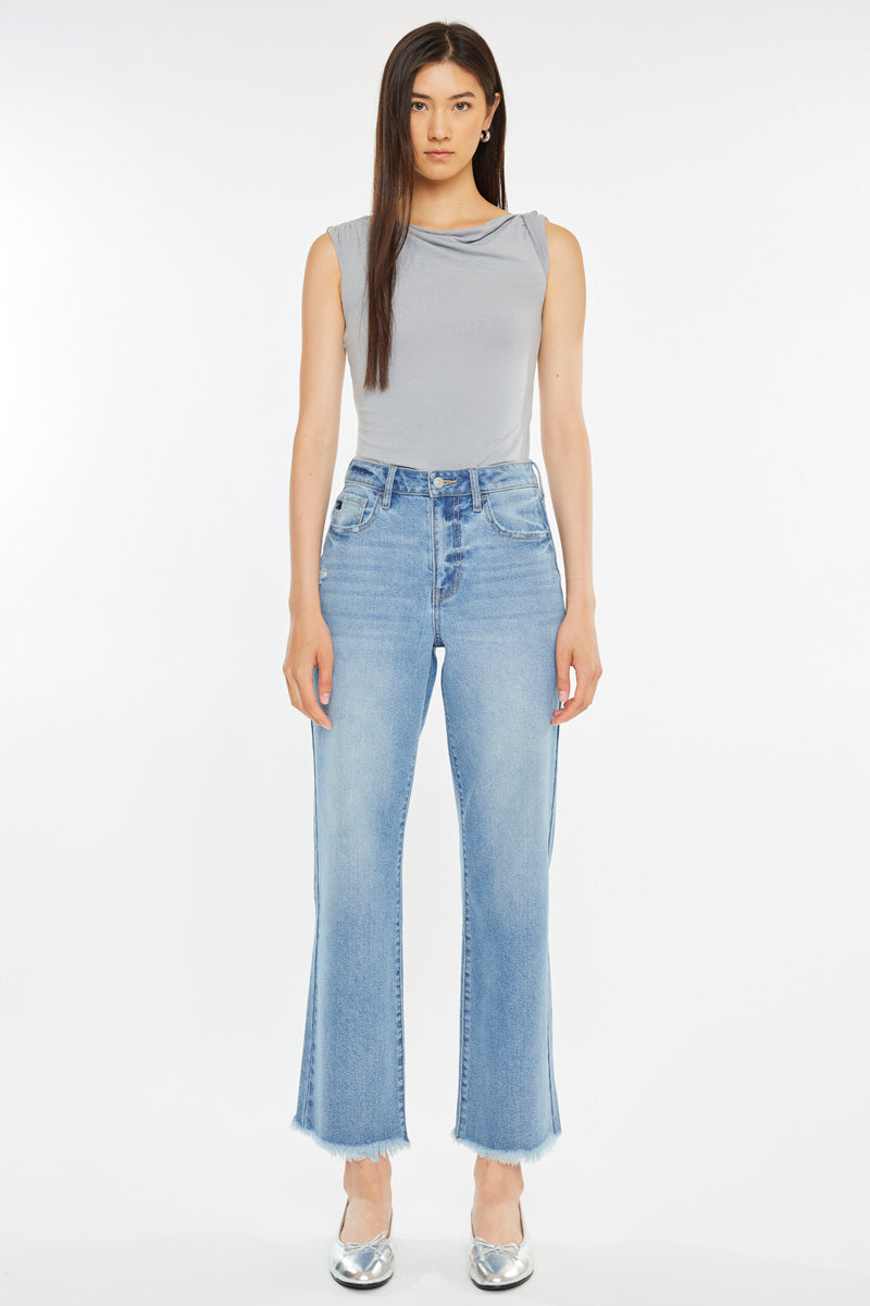Women's High Rise Slim Wide Leg Jeans - Bri