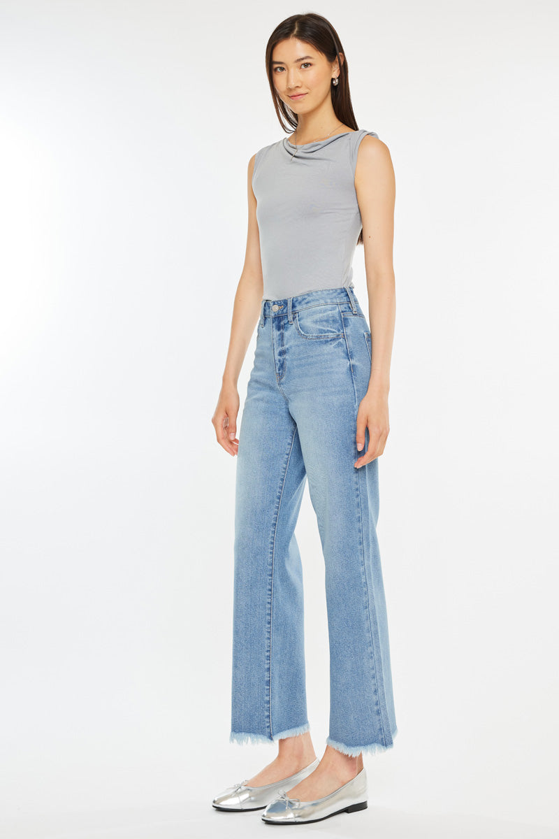 Women's High Rise Slim Wide Leg Jeans - Bri