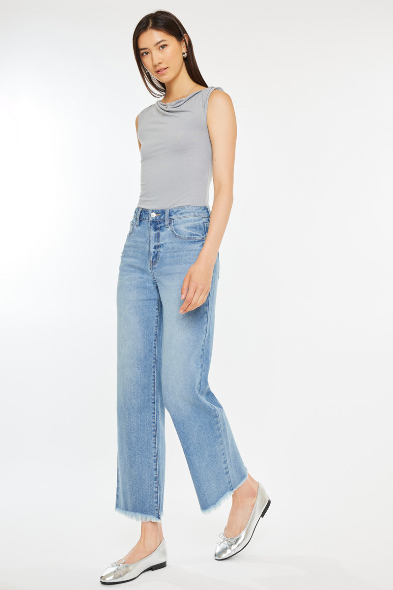 Women's High Rise Slim Wide Leg Jeans - Bri