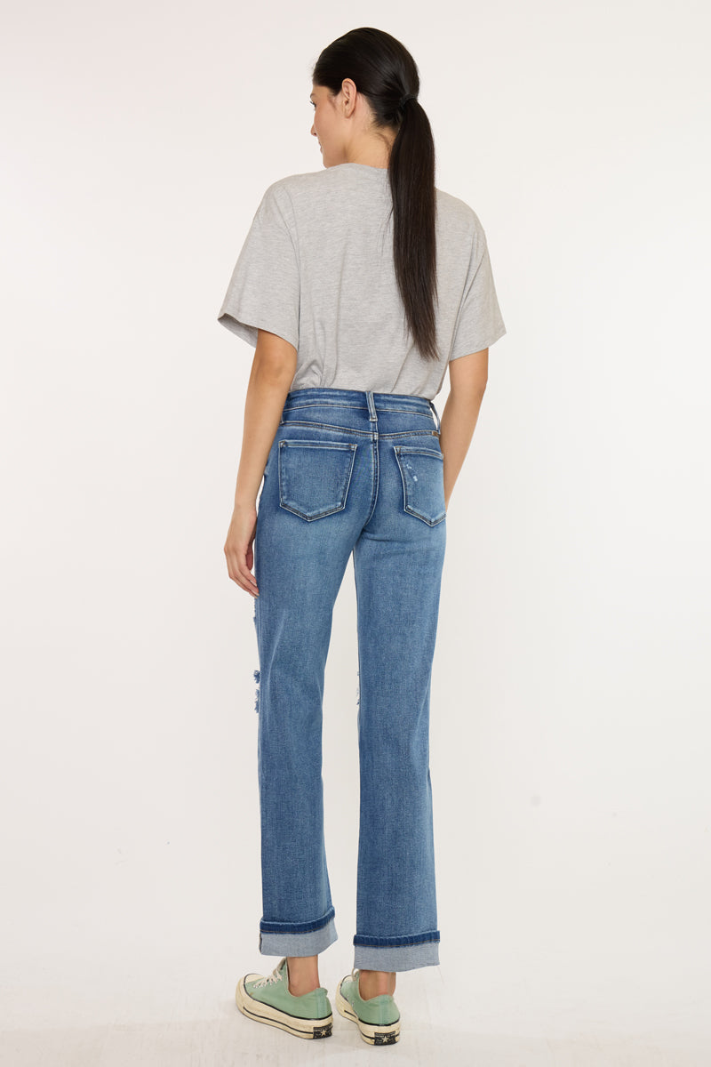 Women's Mid Rise Straight Jeans - Carrie
