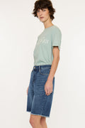 Women's Mid Rise Relaxed Jorts Denim Shorts - Aller