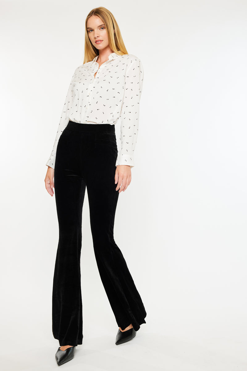 Women's High Rise Corduroy Flare Pants - Anthea