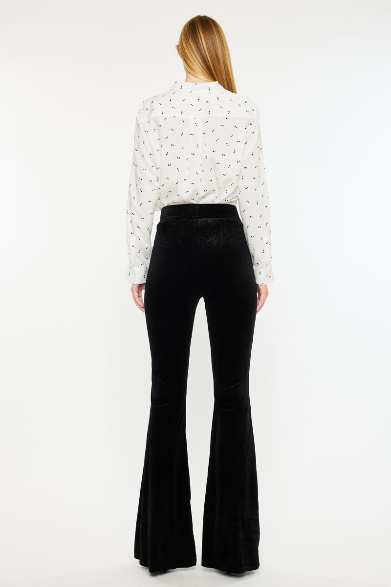 Women's High Rise Corduroy Flare Pants - Anthea