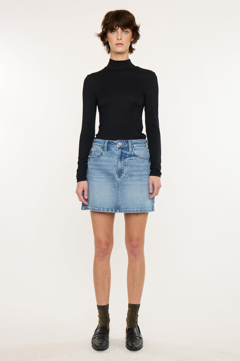 Women's Mid Rise Mini Denim Skirt - Blair