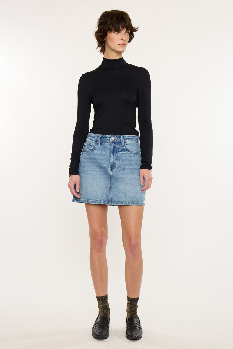 Women's Mid Rise Mini Denim Skirt - Blair