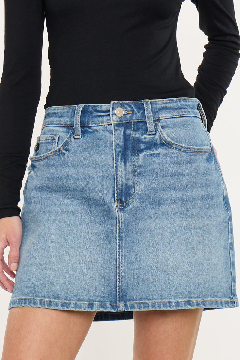 Women's Mid Rise Mini Denim Skirt - Blair