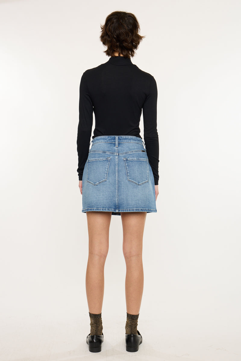 Women's Mid Rise Mini Denim Skirt - Blair