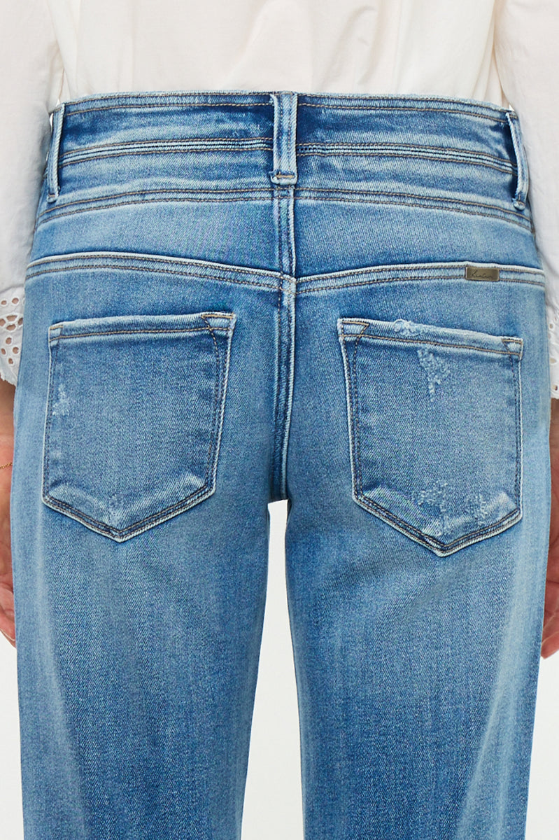 Women's Mid Rise True Straight Jeans - Alba
