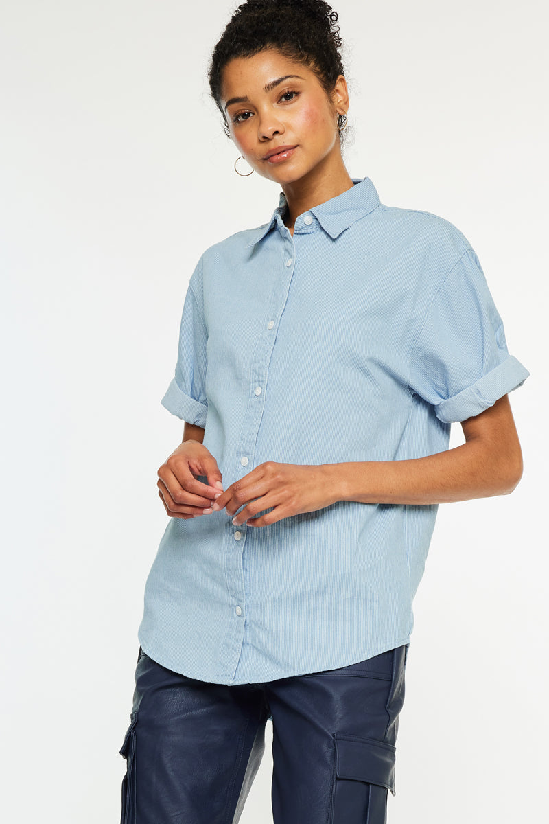 Women's Loose Fit Denim Shirt - Cameron