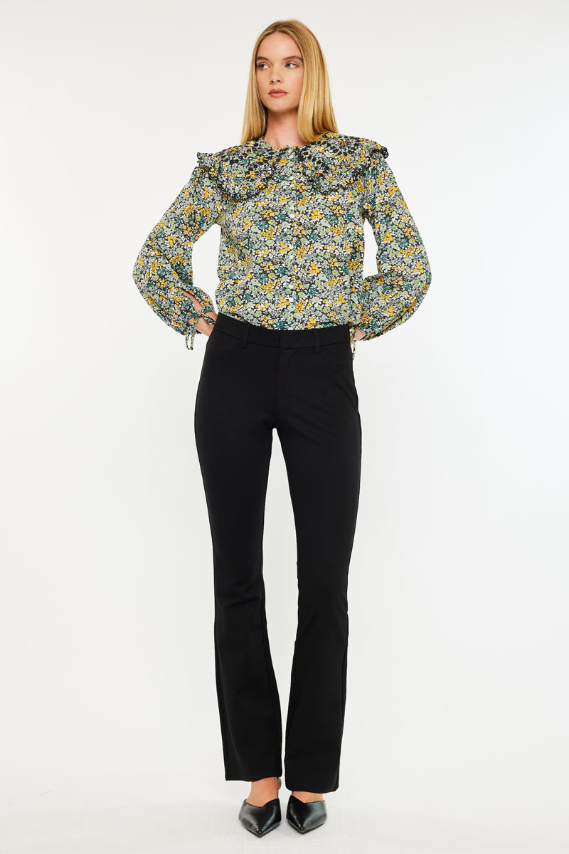 Women's Mid Rise Ponte Bootcut Jeans - Ally
