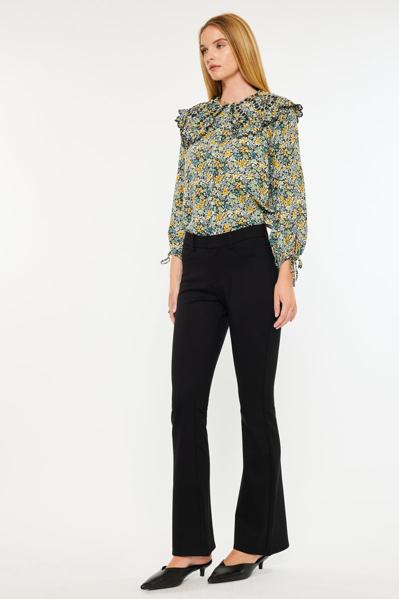 Women's Mid Rise Ponte Bootcut Jeans - Ally