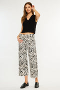Women's Mid Rise Cropped Wide Leg Jeans - Alonso