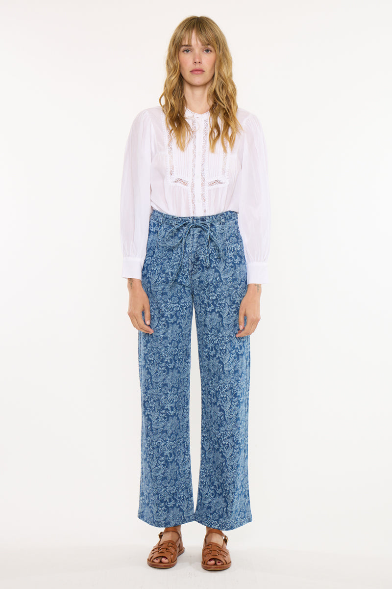 Women's High Rise Wide Leg Jeans - Carmelia