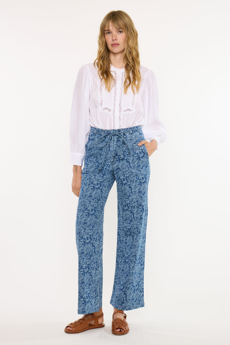 Women's High Rise Wide Leg Jeans - Carmelia