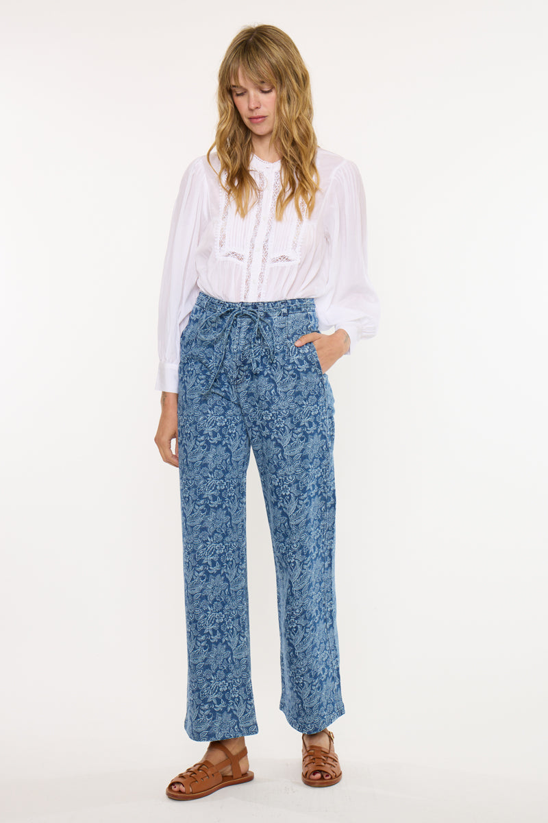 Women's High Rise Wide Leg Jeans - Carmelia