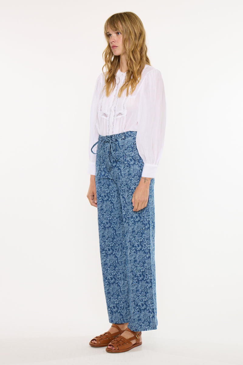 Women's High Rise Wide Leg Jeans - Carmelia