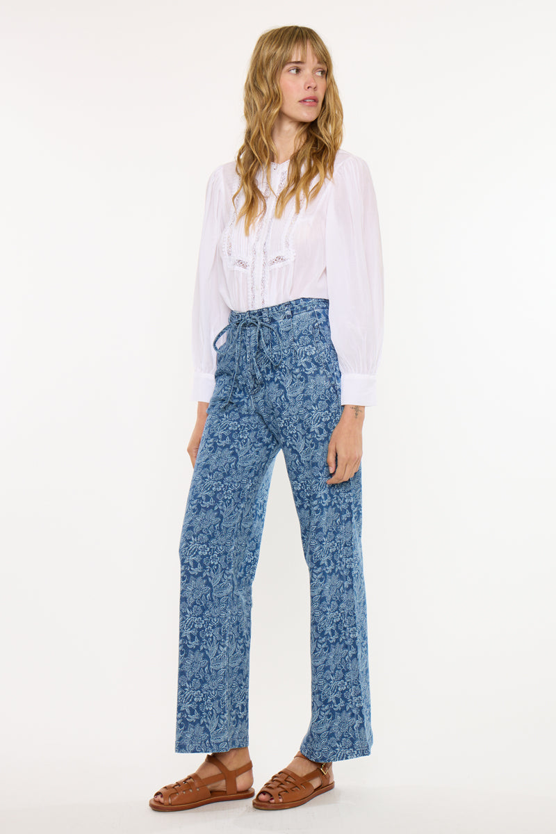 Women's High Rise Wide Leg Jeans - Carmelia