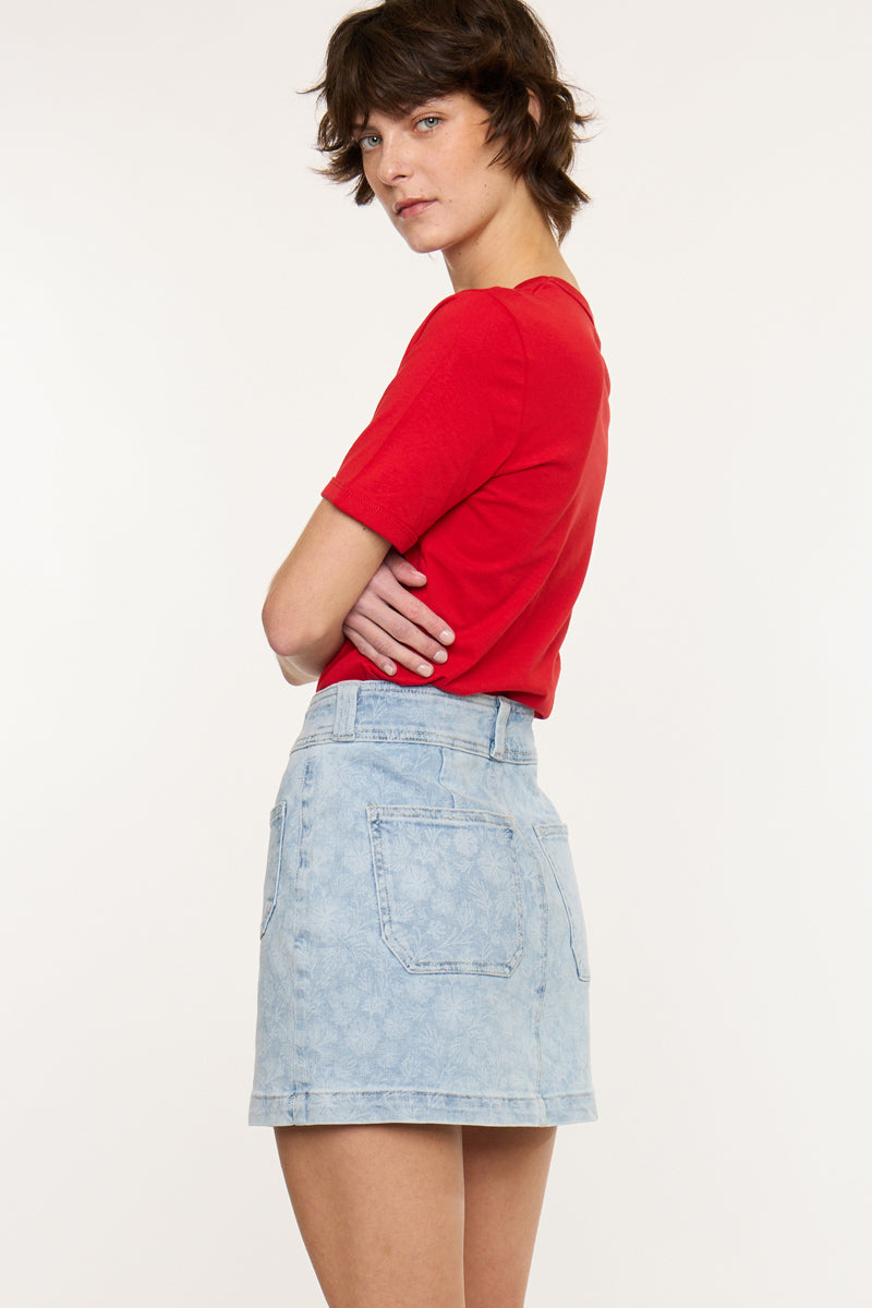 Women's Mid Rise Mini Denim Skirt - Aria