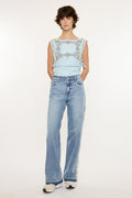Women's High Rise Wide Leg Jeans - Carollyn