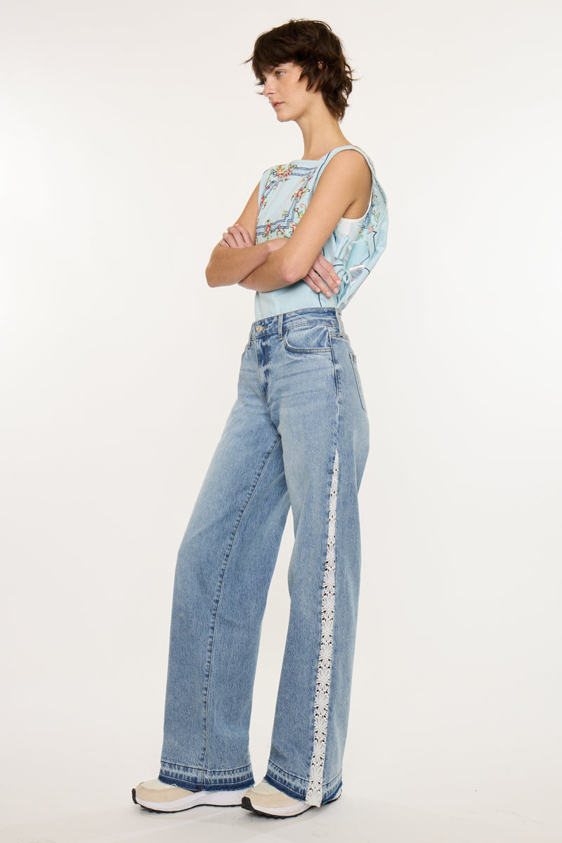 Women's High Rise Wide Leg Jeans - Carollyn