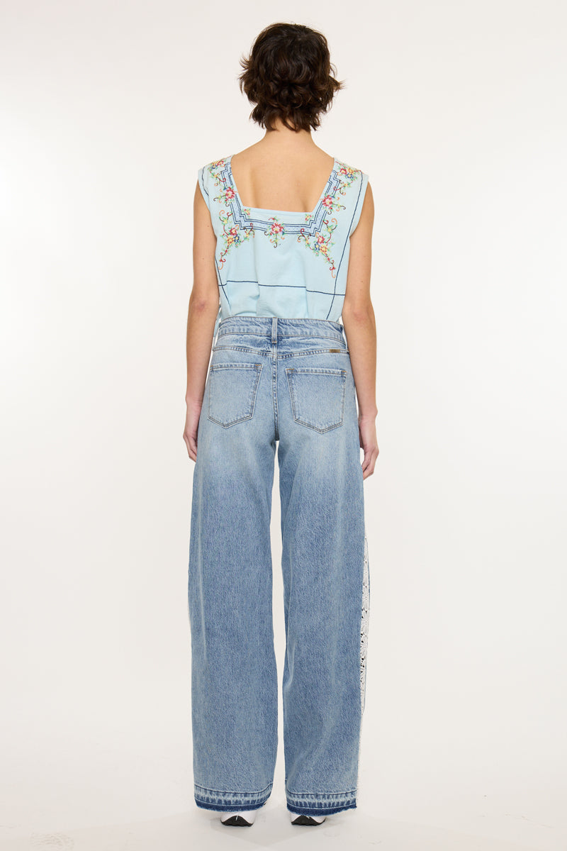 Women's High Rise Wide Leg Jeans - Carollyn