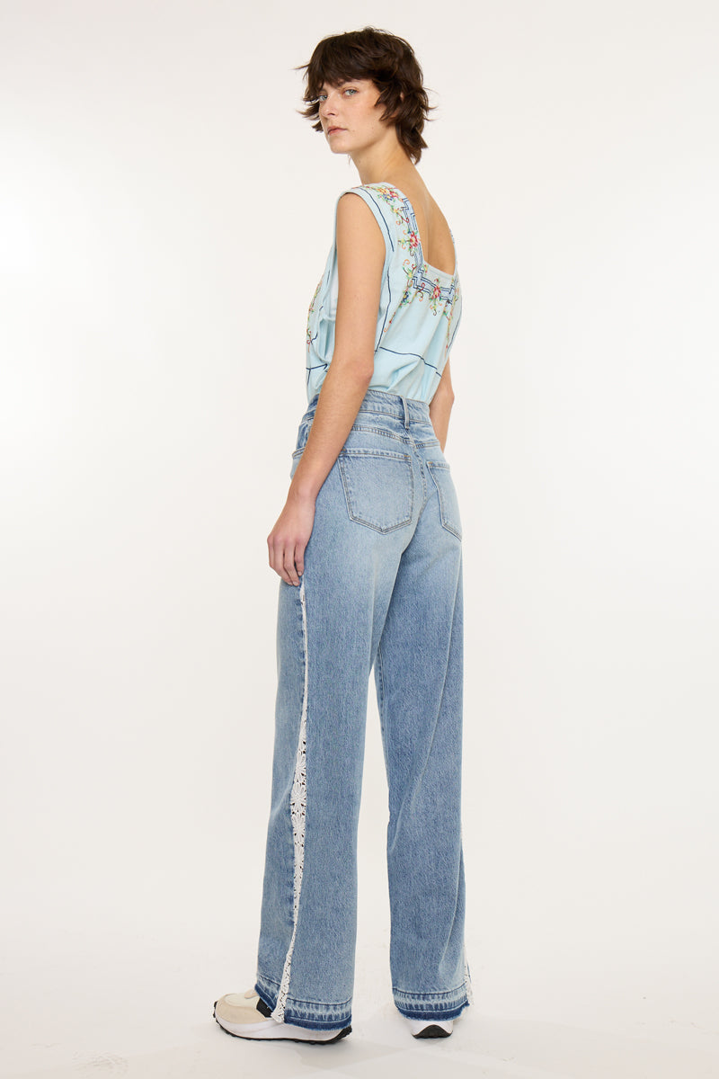 Women's High Rise Wide Leg Jeans - Carollyn