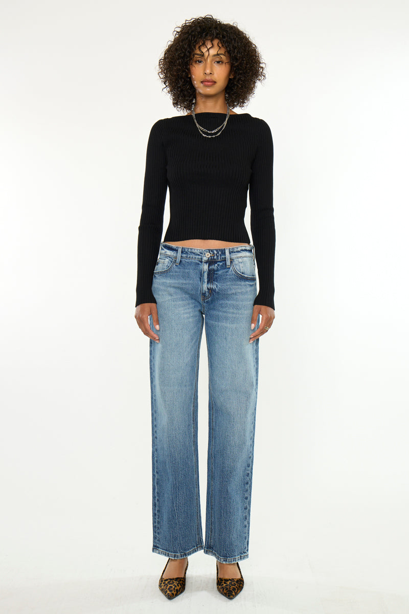 Women's Low Rise Straight Jeans - Allister
