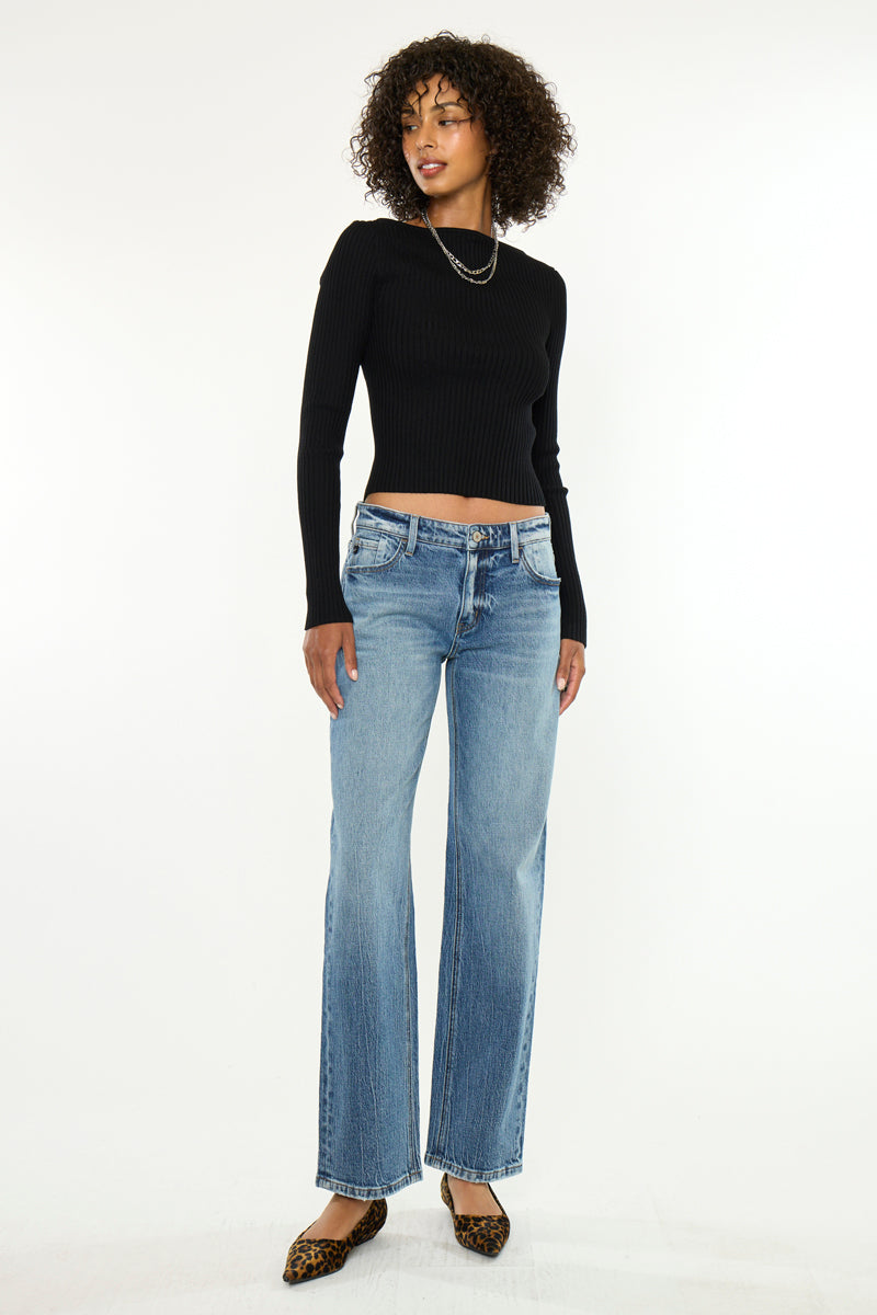 Women's Low Rise Straight Jeans - Allister