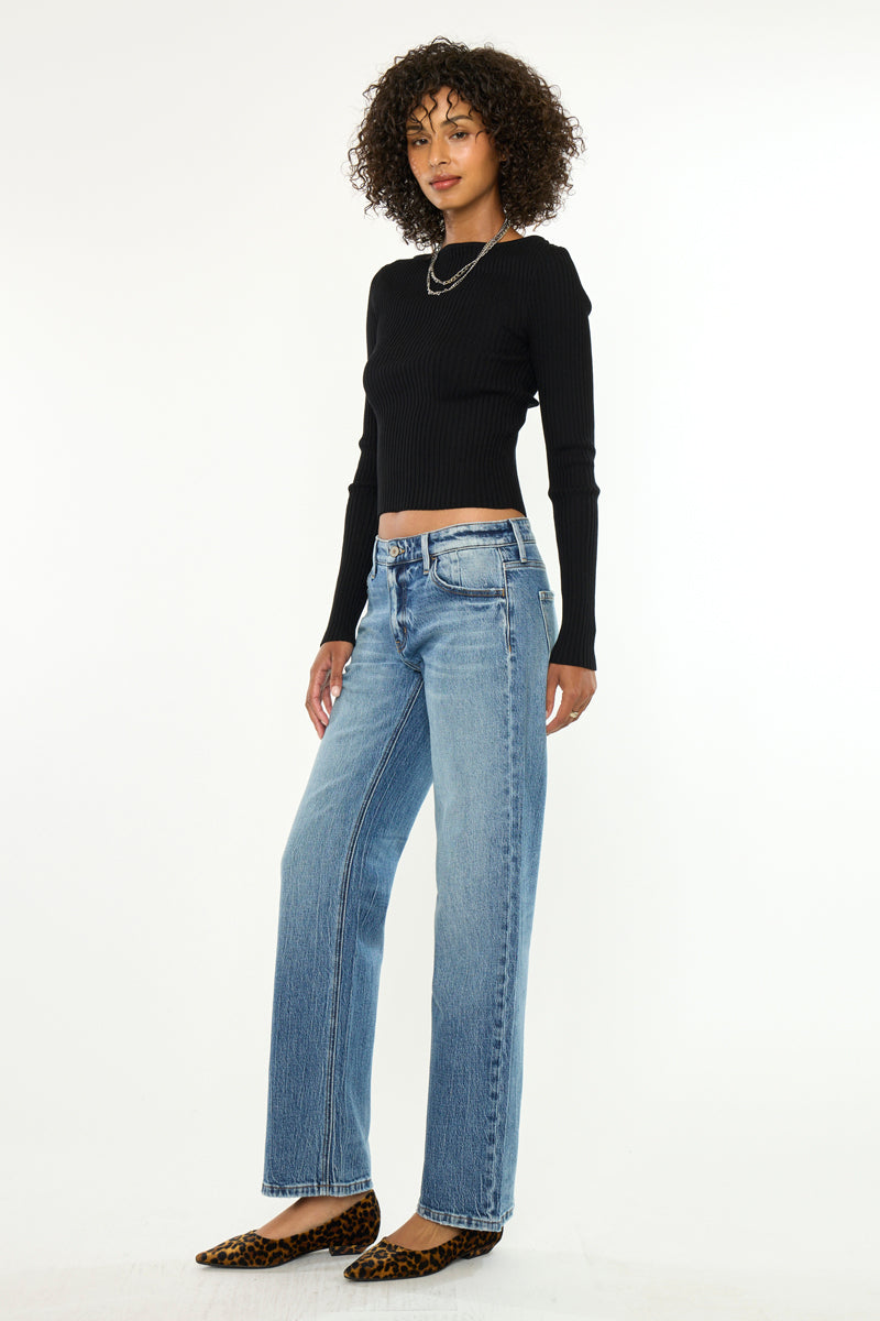 Women's Low Rise Straight Jeans - Allister