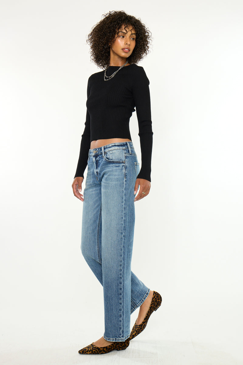 Women's Low Rise Straight Jeans - Allister