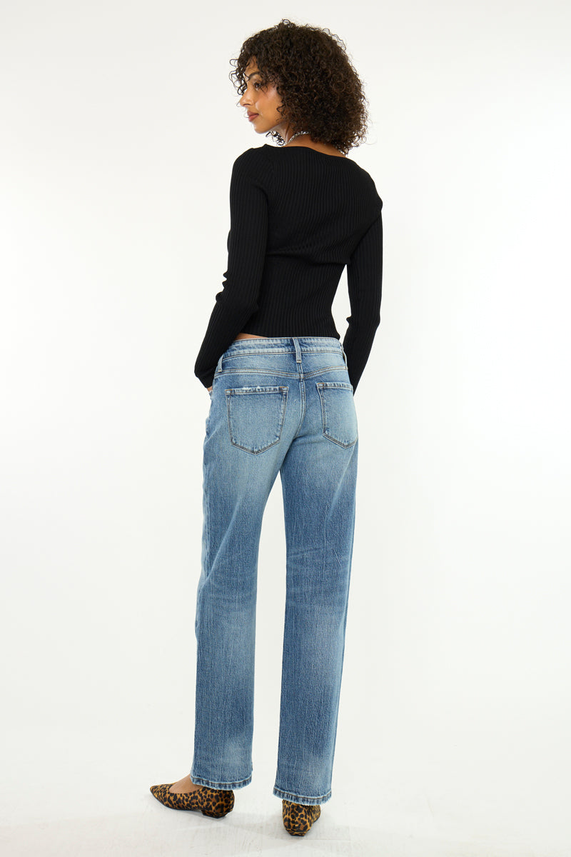 Women's Low Rise Straight Jeans - Allister