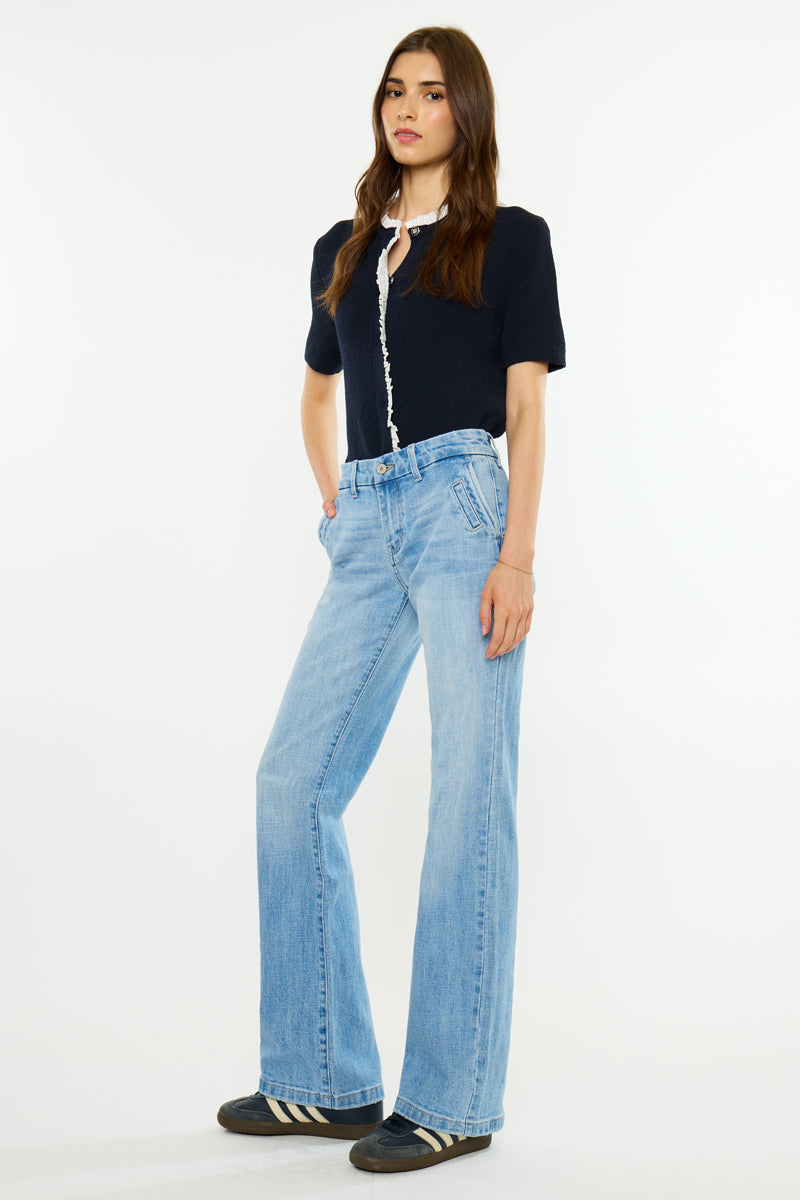 Women's Low Rise Bootcut Jeans - Azalea