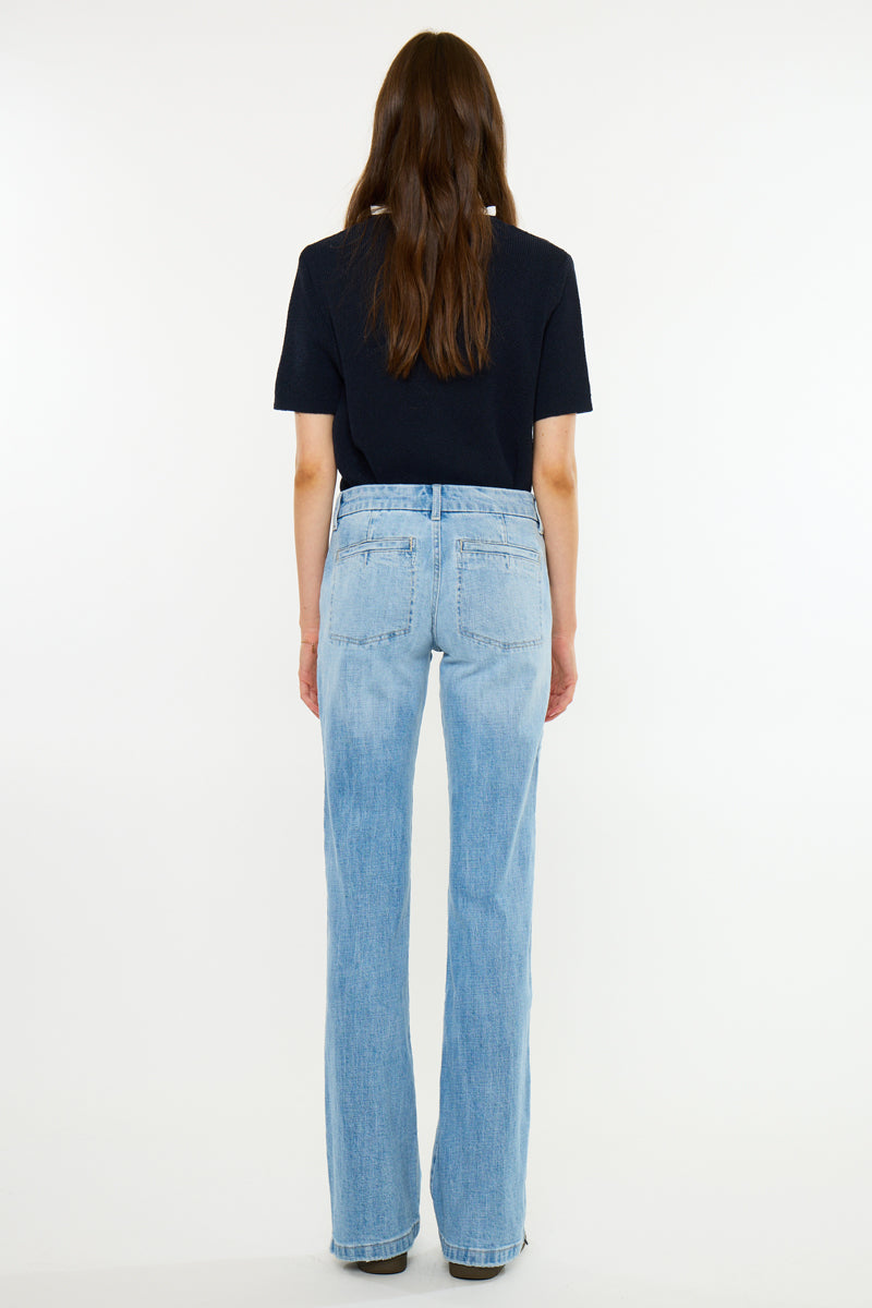 Women's Low Rise Bootcut Jeans - Azalea