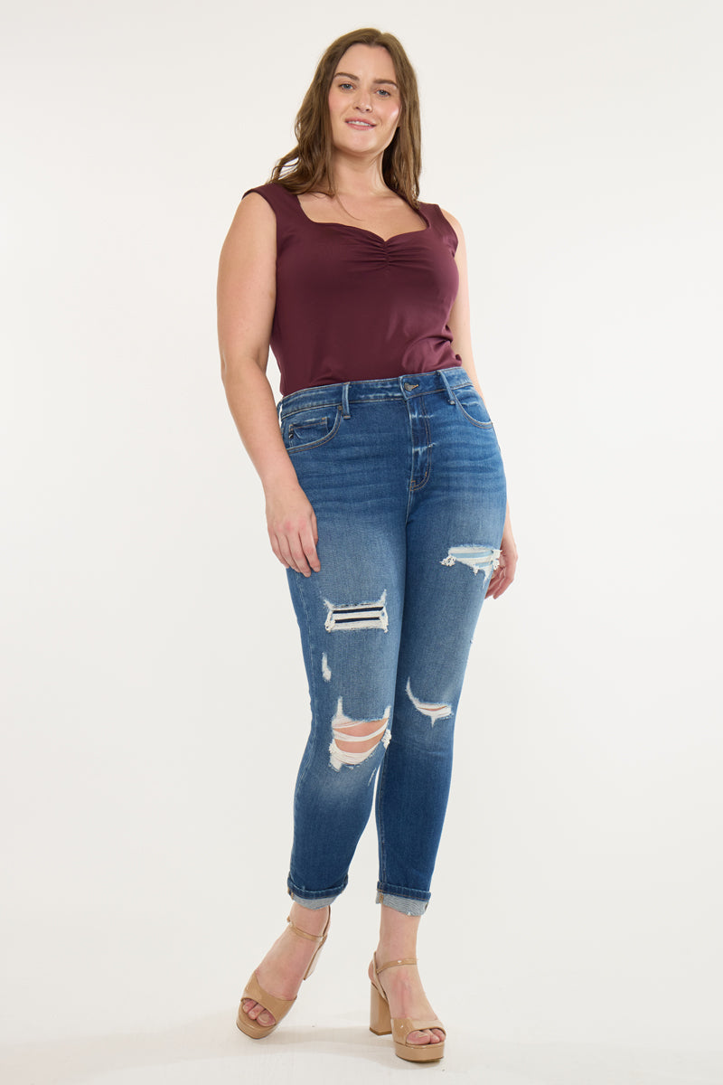 Women's Plus Size High Rise Ankle Skinny Jeans - Carly